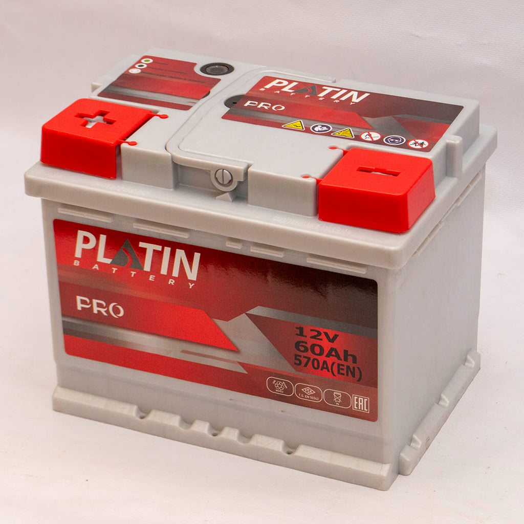 Автомобільний акумулятор Platin Pro 6СТ-60Аh 570А плюс зліва (+/-)<br></br>