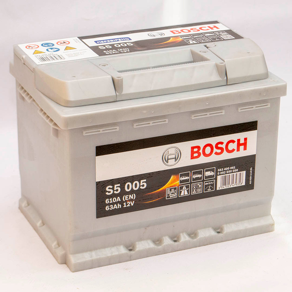 Автомобільний акумулятор Bosch S5005 6СТ-63Аh 610A плюс справа (-/+) (0092S50050)<br></br>