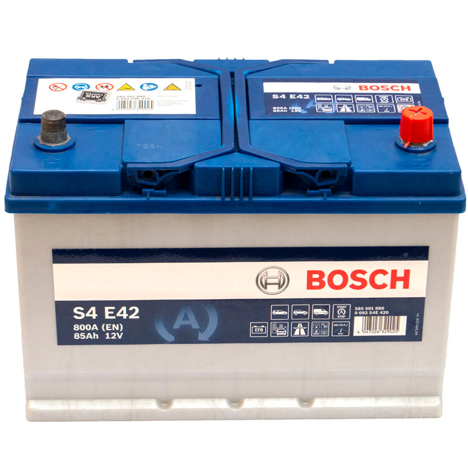 Автомобільний акумулятор Bosch S4E42 EFB 6СТ-85Аh 800A плюс справа (-/+) (0092S4E420)<br></br>