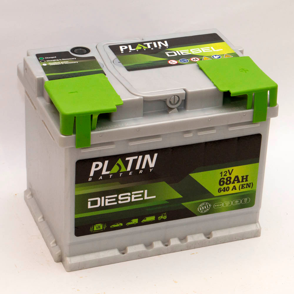 Автомобільний акумулятор Platin Diesel 6СТ-68Аh 640А плюс справа (-/+)<br></br>