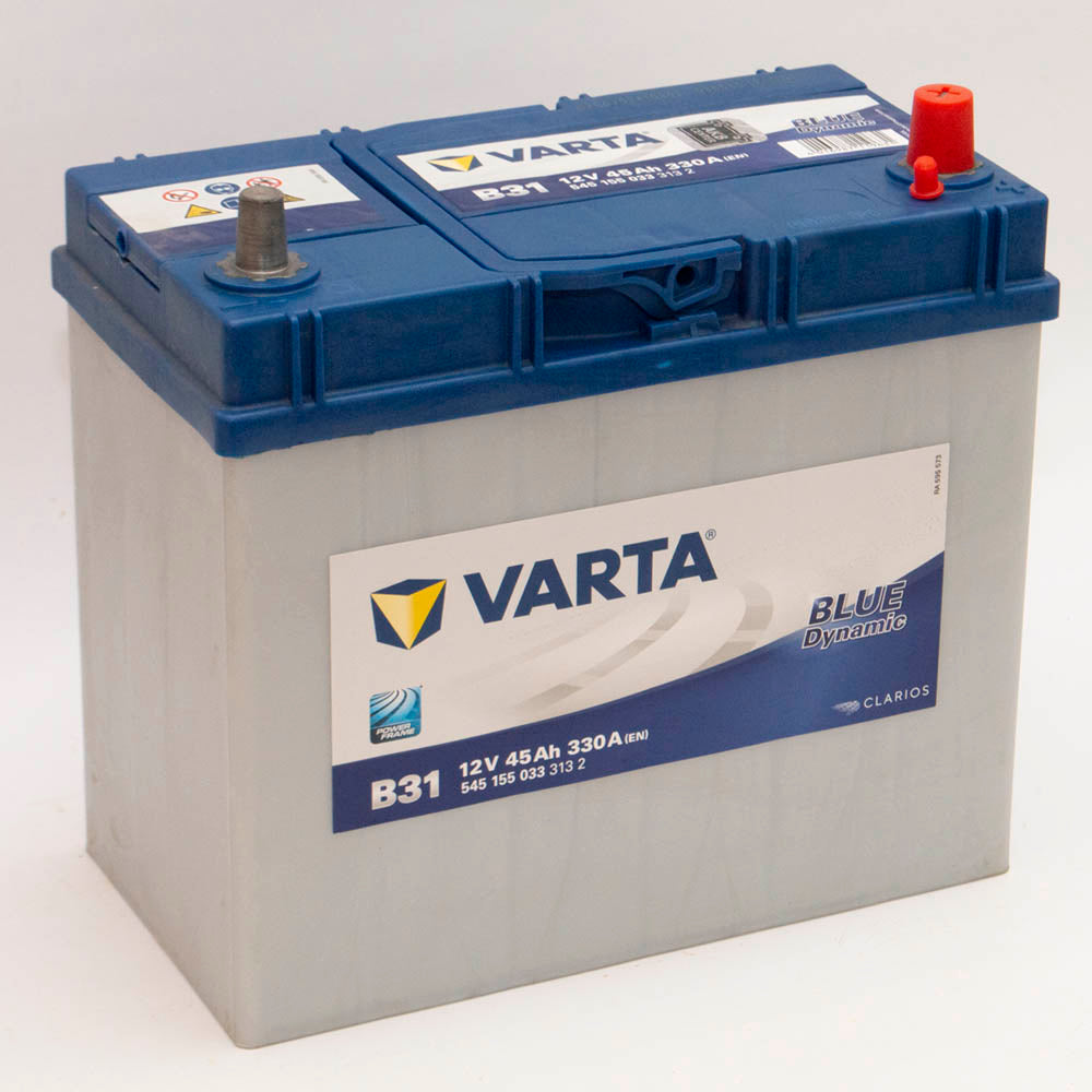 Автомобільний акумулятор Varta Blue Dynamic B31 6СТ-45Аh 330А плюс справа (-/+)<br></br>
