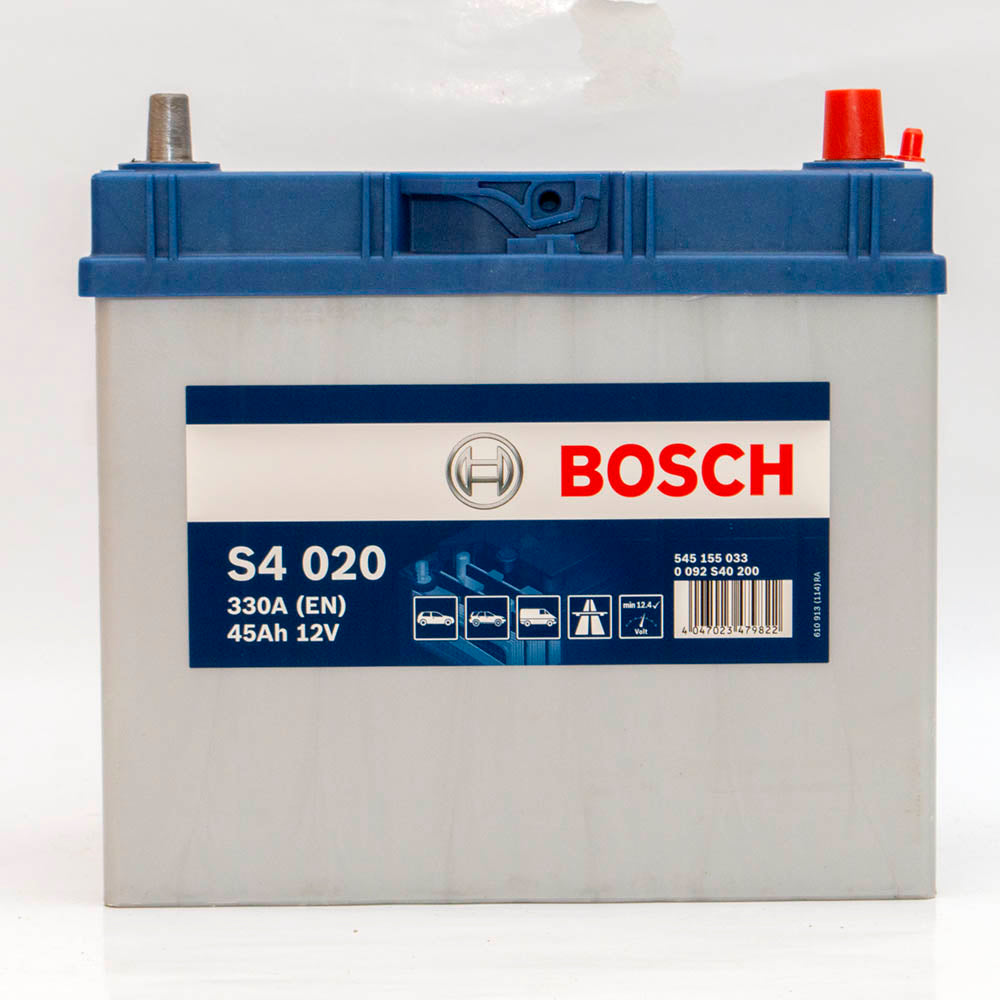 Автомобільний акумулятор Bosch S4020 6СТ-45Аh 330A плюс справа (-/+) (0092S40200)<br></br>