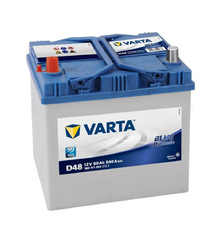 Автомобільний акумулятор Varta Blue Dynamic D48 6СТ-60Аh 540А плюс зліва (+/-)<br></br>