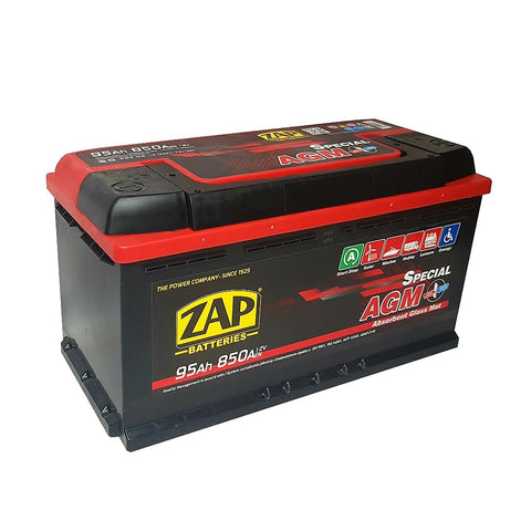 Акумулятор автомобільний Zap AGM 95Аh EN850 плюс справа<br></br>